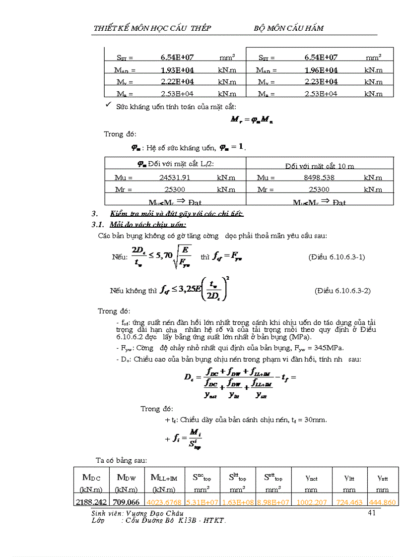 image for page Thiết kế môn học cầu thép