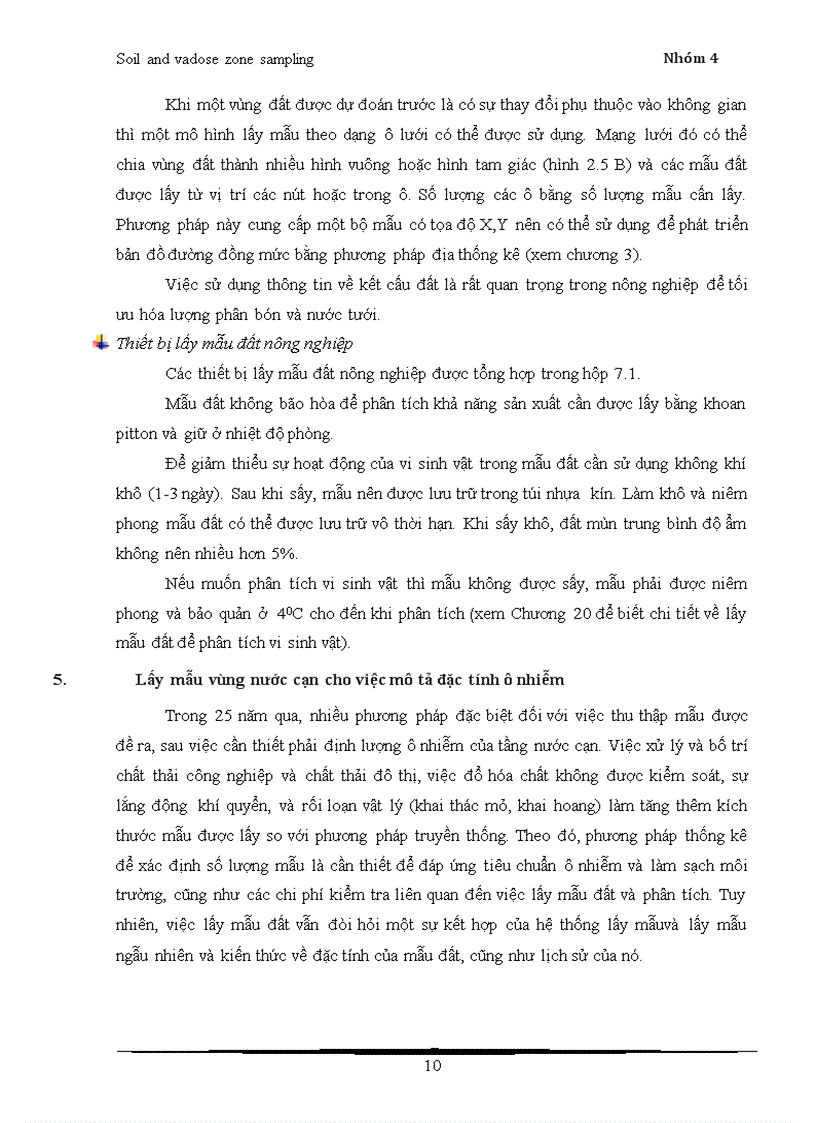 image for page Lấy mẩu nước trong đất