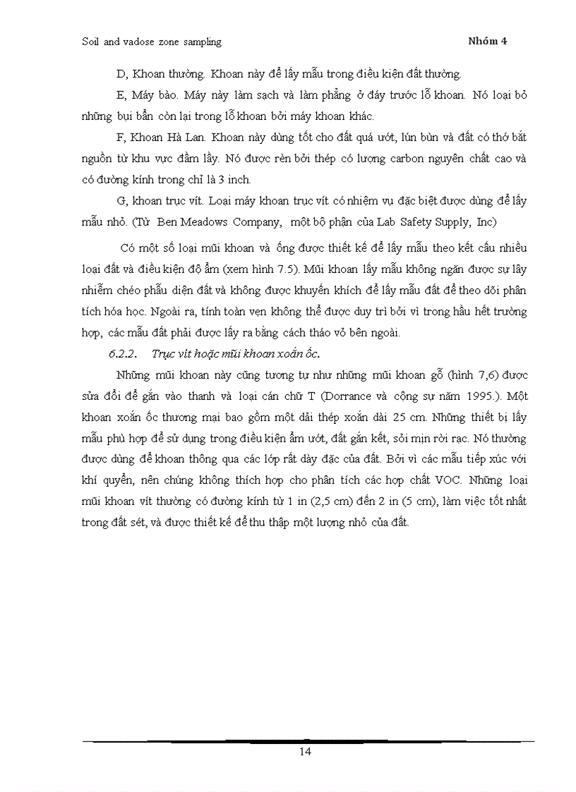 image for page Lấy mẩu nước trong đất