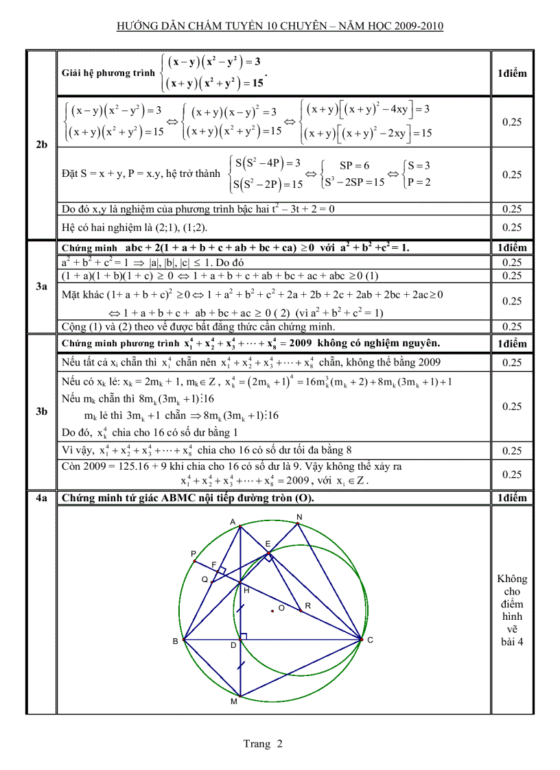 image for page Đề thi và đáp án môn Toán thi tuyển sinh vào lớp 10 năm học 2009 2010 tỉnh Khánh Hòa