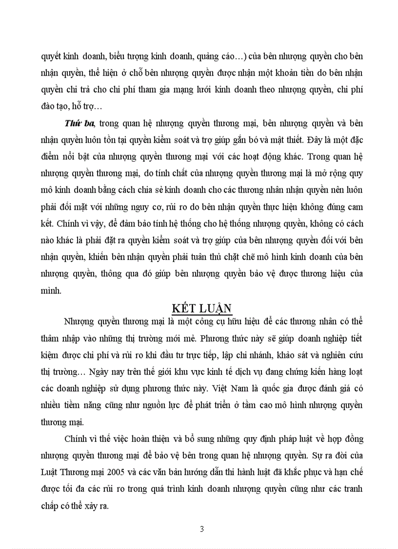 image for page Phân tích khái niệm và đặc điểm của nhượng quyền thương mại