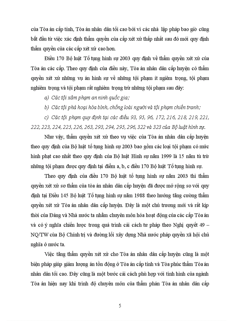 image for page Thẩm quyền xét xử sơ thẩm vụ án hình sự và việc hoàn thiện quy định pháp luật về vấn đề này