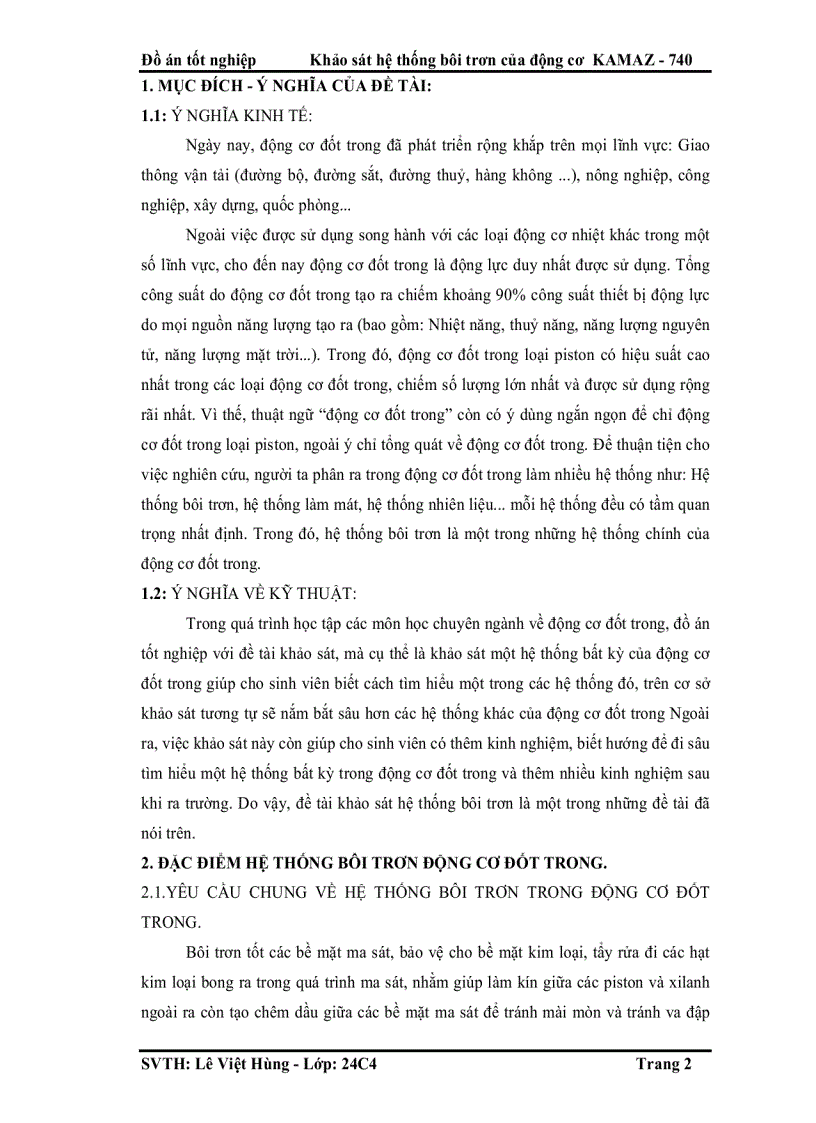 image for page Khảo sát hệ thống bôi trơn của động cơ KAMAZ 740