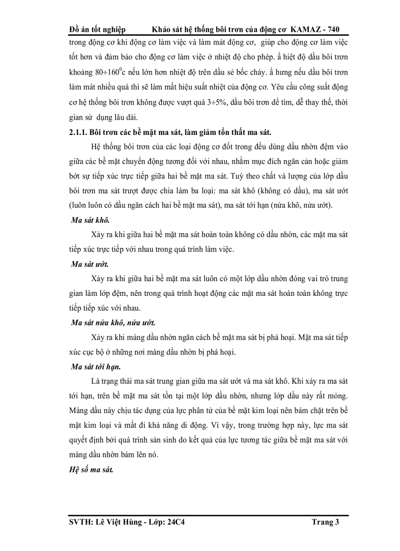 image for page Khảo sát hệ thống bôi trơn của động cơ KAMAZ 740