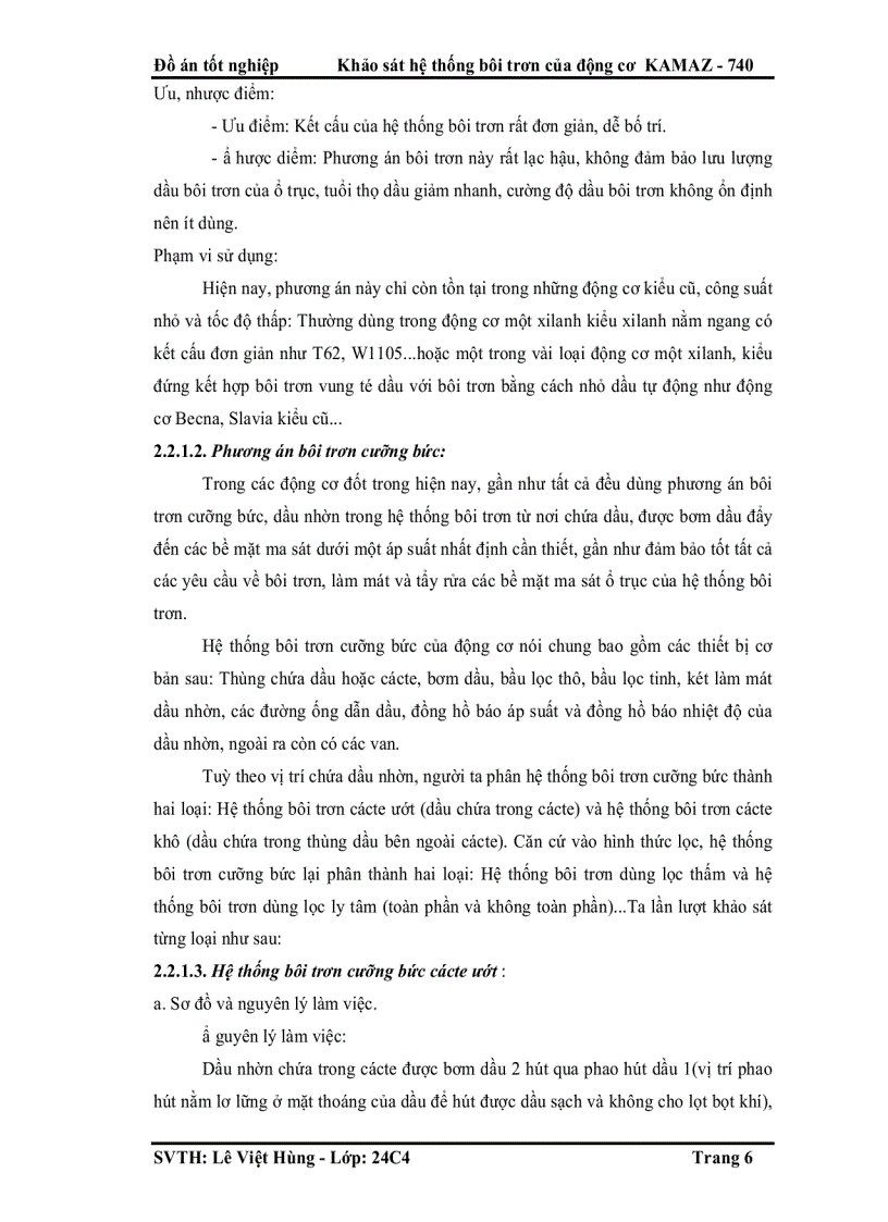 image for page Khảo sát hệ thống bôi trơn của động cơ KAMAZ 740