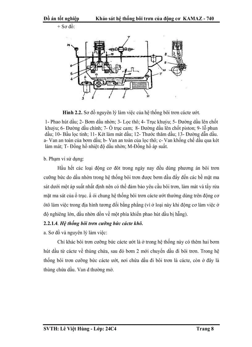 image for page Khảo sát hệ thống bôi trơn của động cơ KAMAZ 740