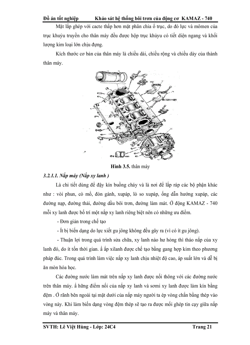 image for page Khảo sát hệ thống bôi trơn của động cơ KAMAZ 740