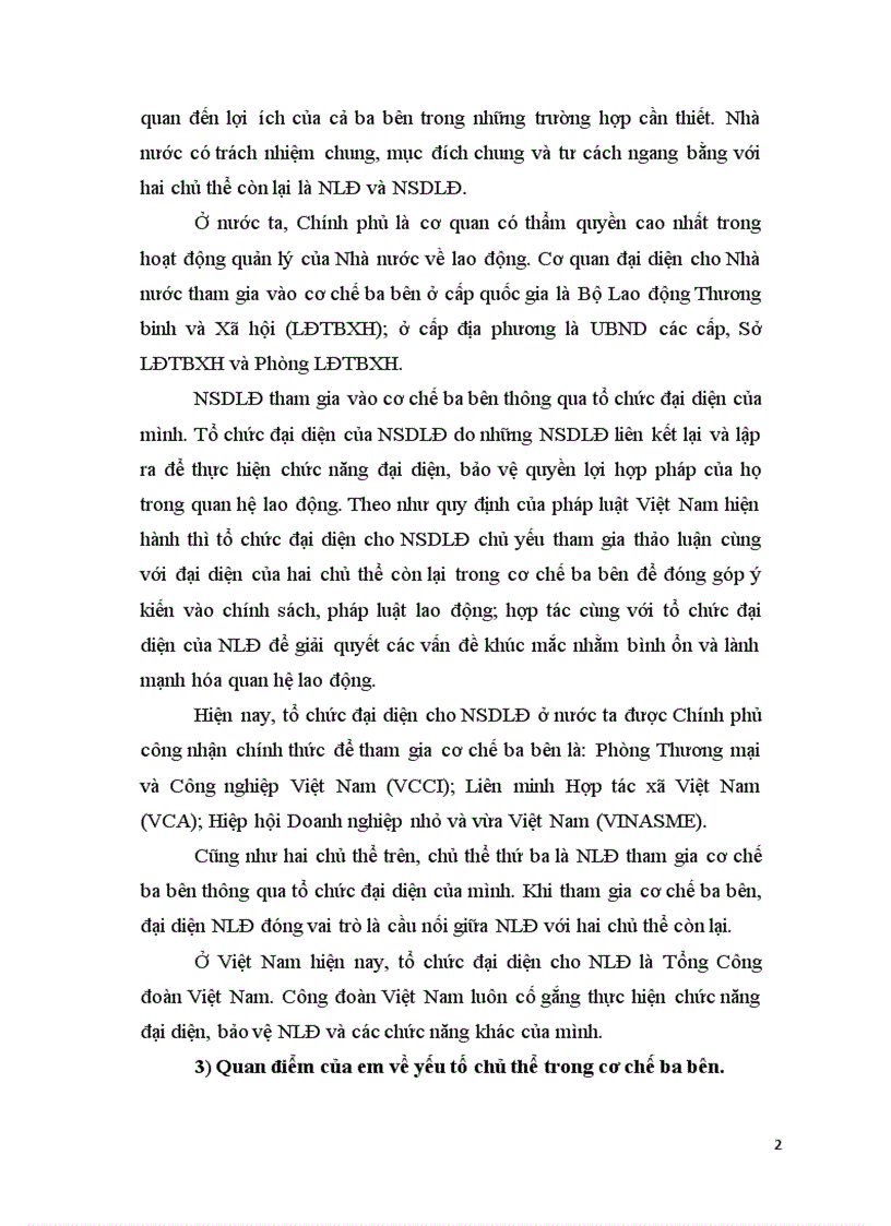 image for page Phân tích và nêu quan điểm về yếu tố chủ thể trong cơ chế ba bên