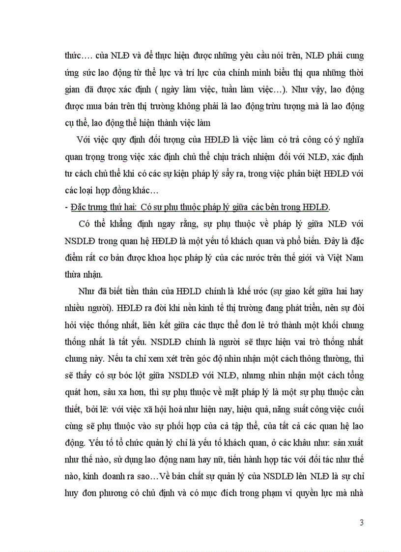 image for page 1 Phân tích đặc trưng của hợp đồng lao động và phân biệt với hợp đồng dịch vụ dân sự và giải quyết tình huống sau