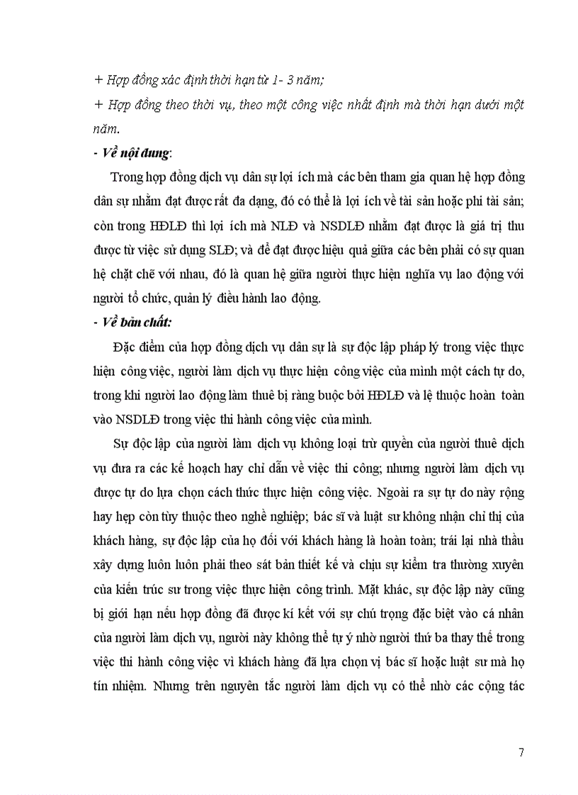 image for page 1 Phân tích đặc trưng của hợp đồng lao động và phân biệt với hợp đồng dịch vụ dân sự và giải quyết tình huống sau