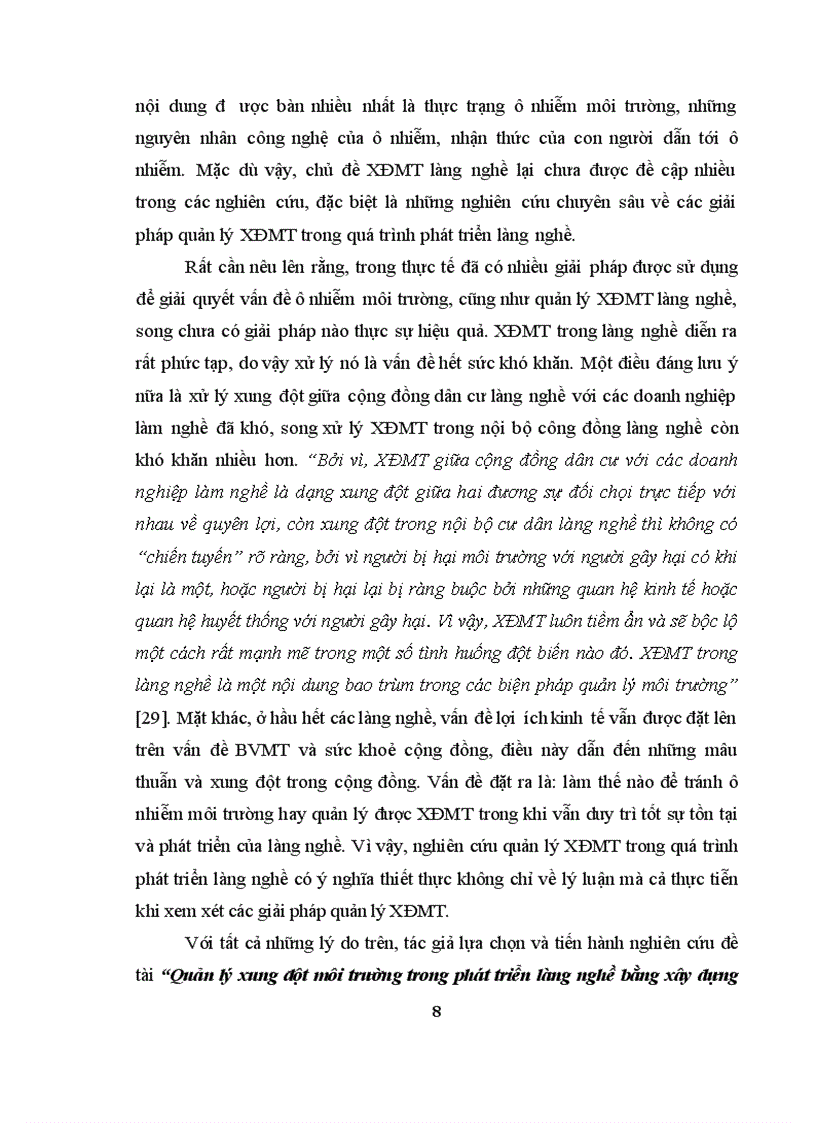 image for page Quản lý xung đột môi trường trong phát triển làng nghề bằng xây dựng khu sản xuất tách biệt và lập quỹ phòng chống ô nhiễm môi trường