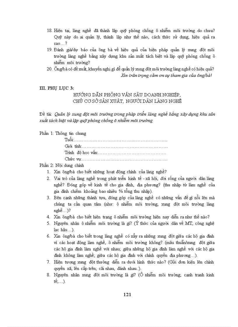 image for page Quản lý xung đột môi trường trong phát triển làng nghề bằng xây dựng khu sản xuất tách biệt và lập quỹ phòng chống ô nhiễm môi trường