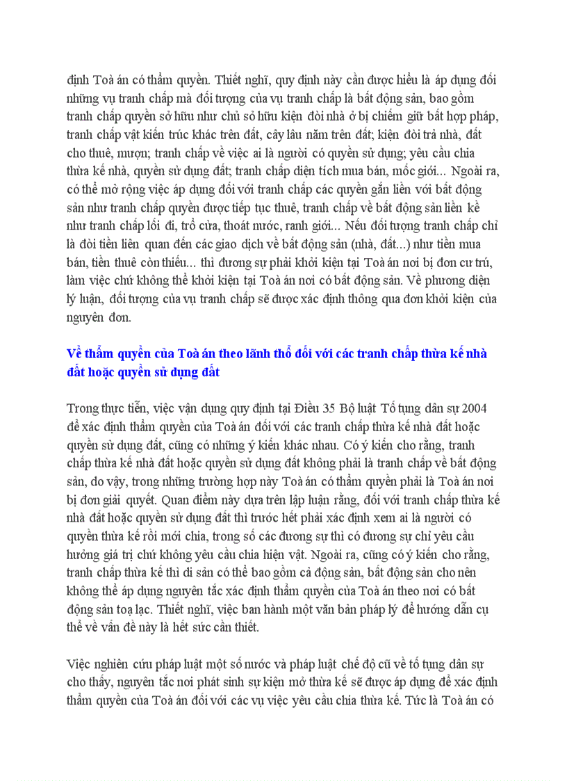 image for page Thẩm quyền của toà án trong việc giải quyết các tranh chấp về quyền sử dụng đất