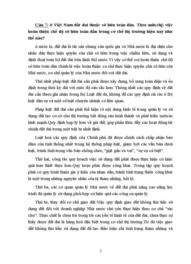image for page Câu hỏi và trả lời môn Luật đất đai