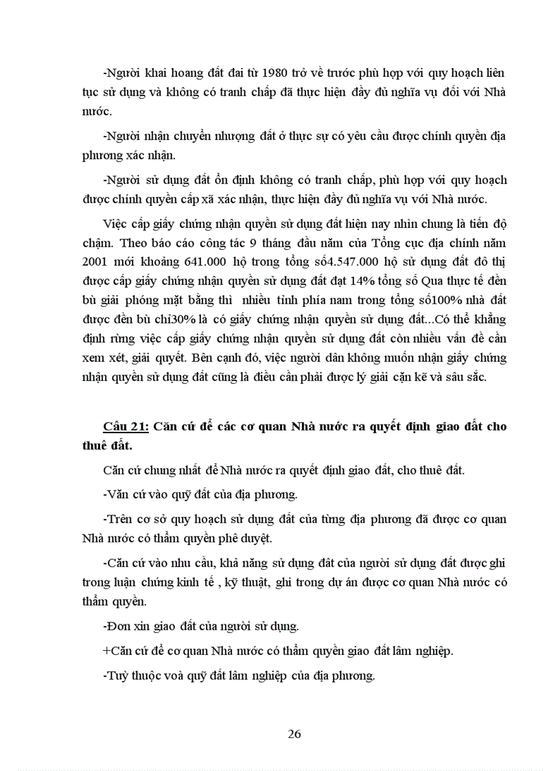 image for page Câu hỏi và trả lời môn Luật đất đai