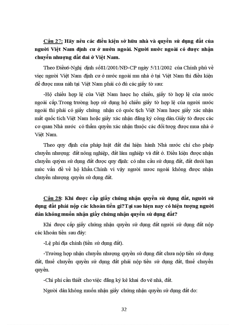 image for page Câu hỏi và trả lời môn Luật đất đai