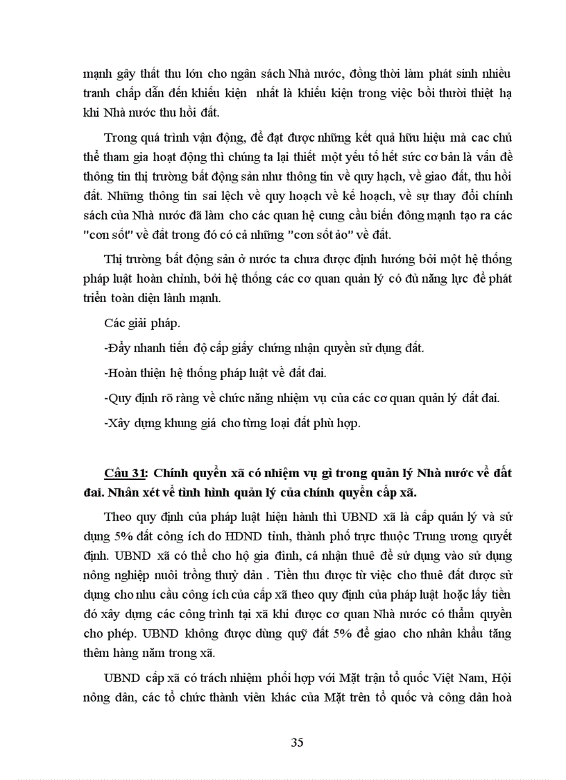 image for page Câu hỏi và trả lời môn Luật đất đai