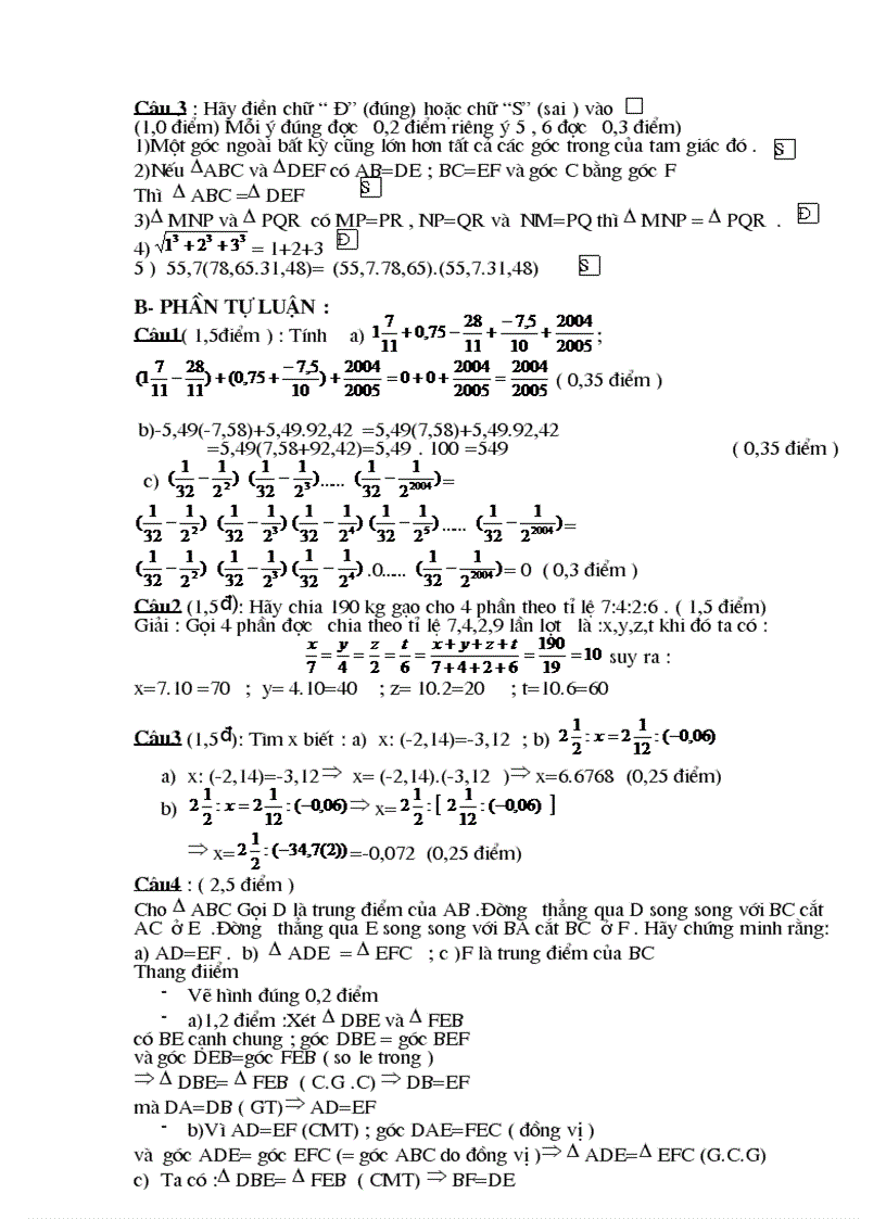 image for page Đề kiểm tra học kỳ i năm học 2010 2011