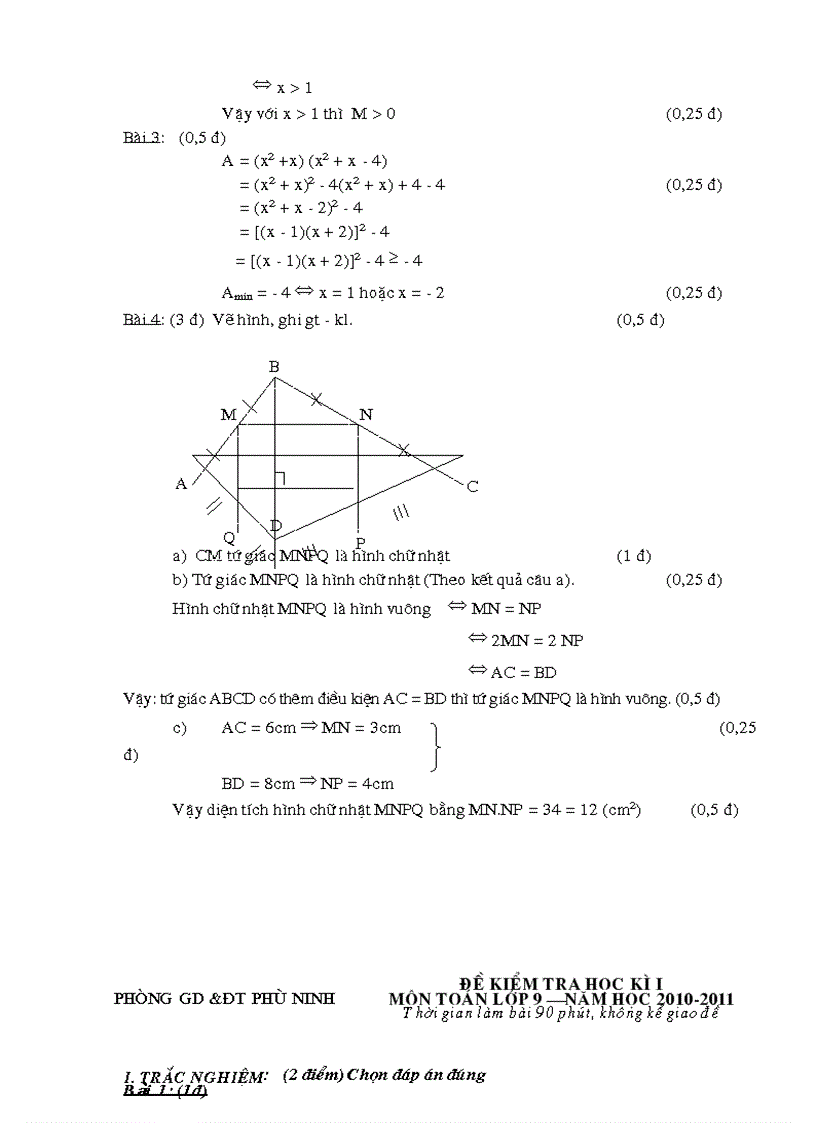 image for page Đề kiểm tra học kỳ i năm học 2010 2011