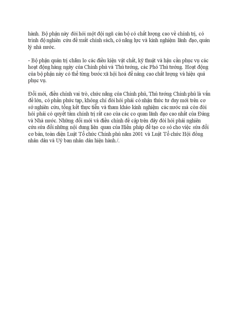 image for page Phân biệt vị trí vai trò chức năng của Chính phủ Thủ tướng Chính phủ