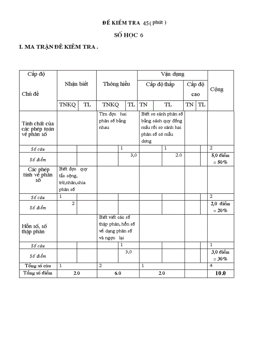 image for page Đề kiểm tra toán lớp 6 1 tiết