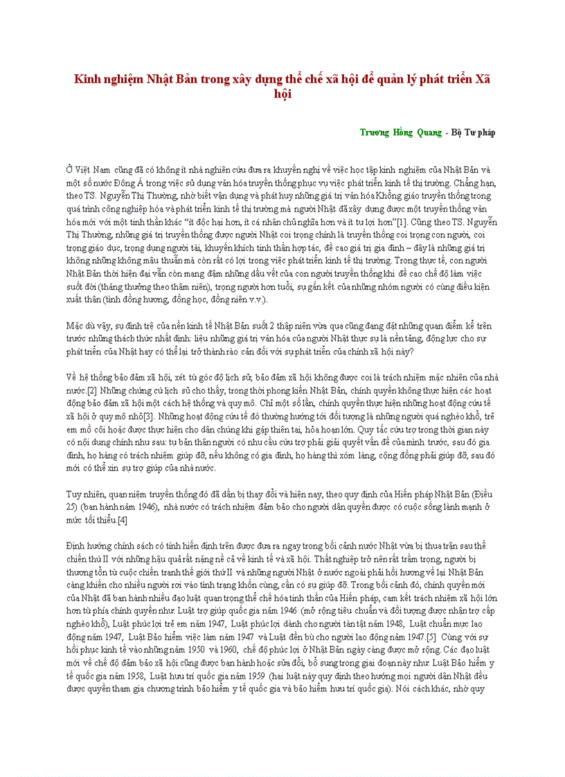 image for page Kinh nghiệm Nhật Bản trong xây dựng thể chế xã hội để quản lý phát triển Xã hội