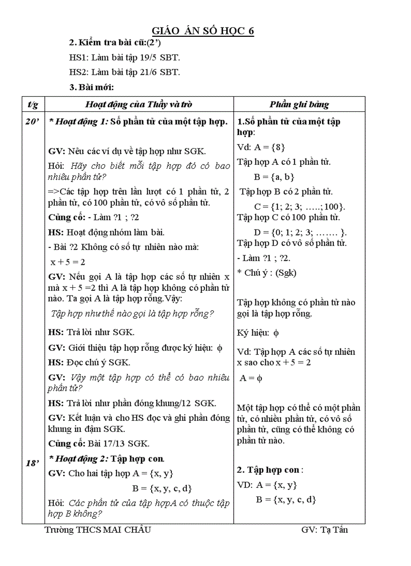 image for page Đề kiểm tra chuẩn đại số lớp 6