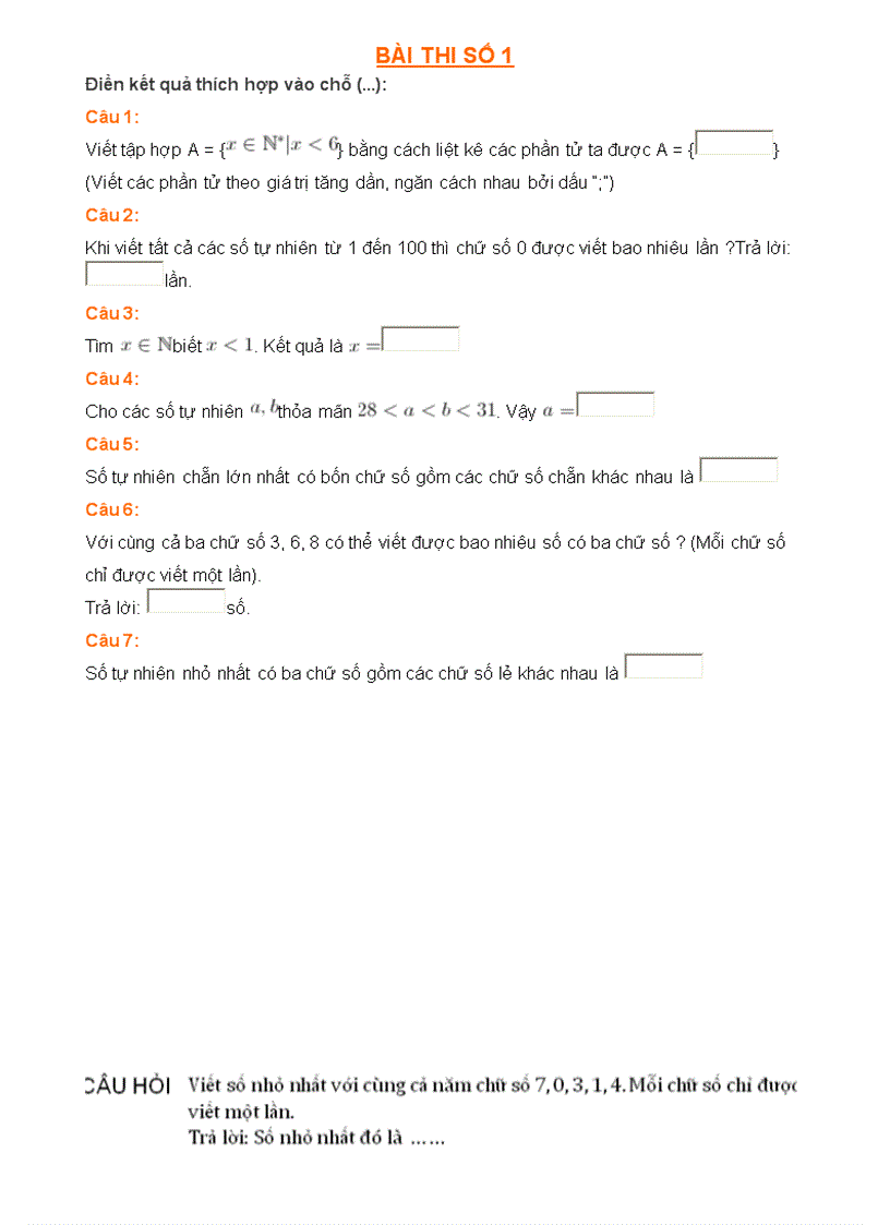 image for page Đề thi giải toán qua internet vòng 1