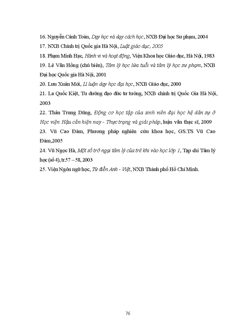 image for page Khó khăn tâm lý trong học tập của sinh viên năm thứ nhất học viện hậu cần