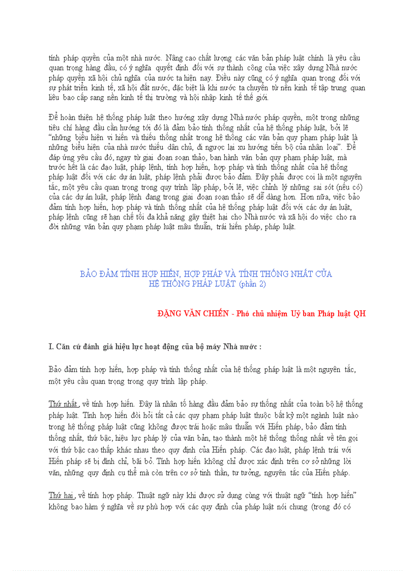 image for page Bảo đảm tính hợp hiến hợp pháp và tính thống nhất của hệ thống pháp luật