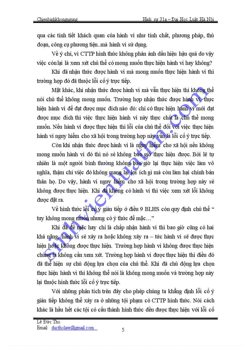 image for page Lỗi cố ý gián tiếp và tội phạm có cấu thành hình thức