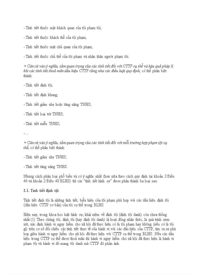 image for page Vấn đề tình tiết hình sự trong Bộ luật hình sự