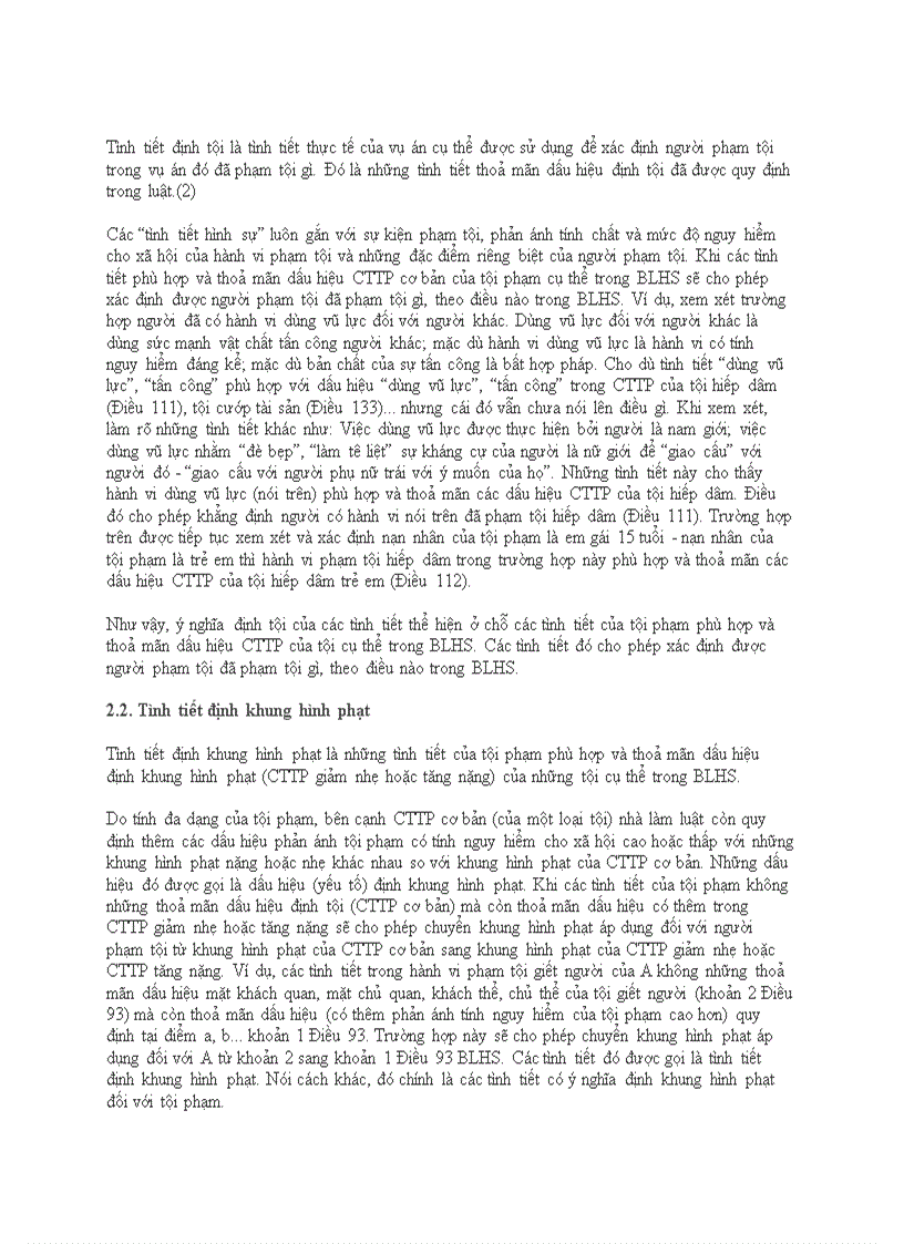 image for page Vấn đề tình tiết hình sự trong Bộ luật hình sự