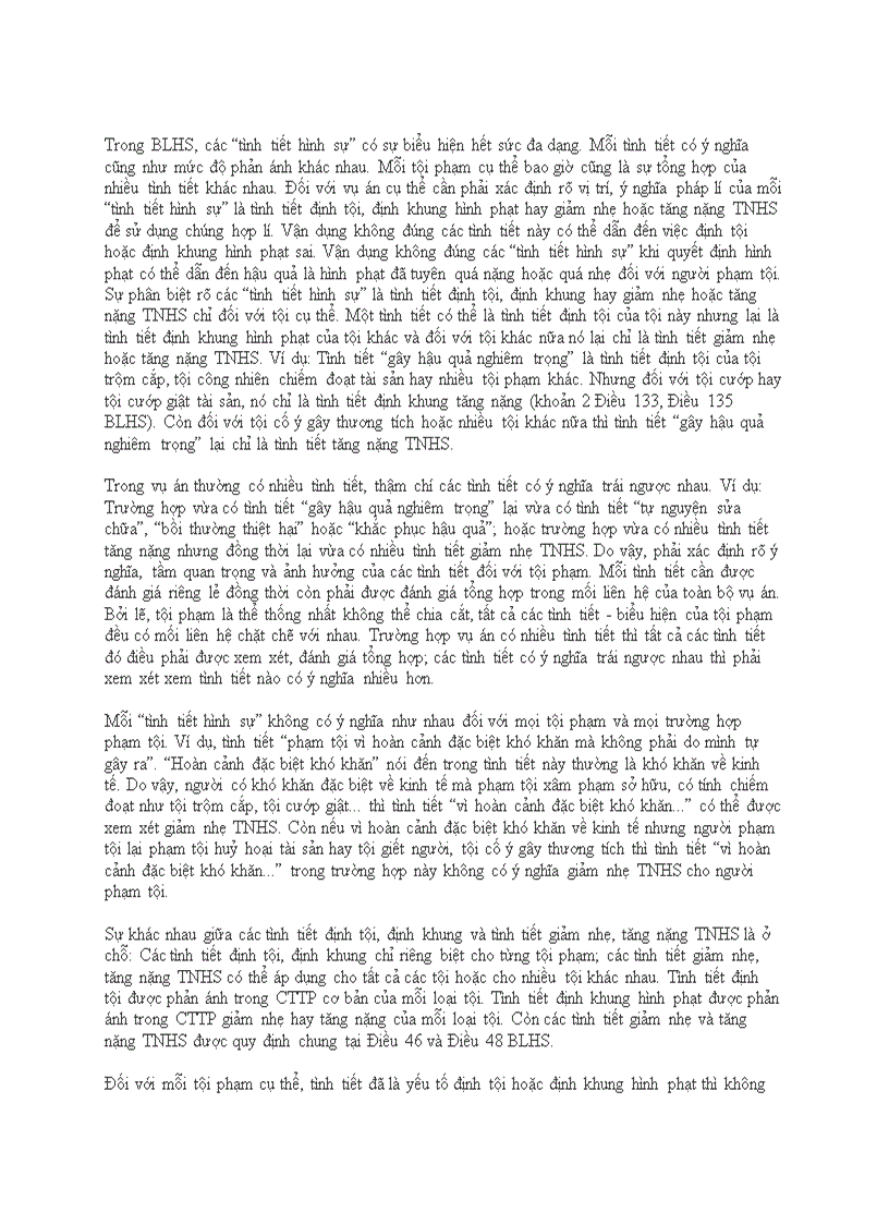 image for page Vấn đề tình tiết hình sự trong Bộ luật hình sự