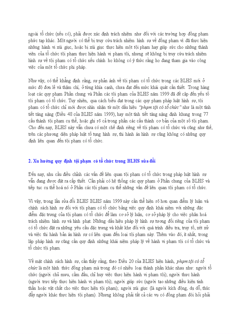 image for page Vấn đề tội phạm có tổ chức và trách nhiệm hình sự pháp nhân trong sửa đổi bộ luật hình sự 1999