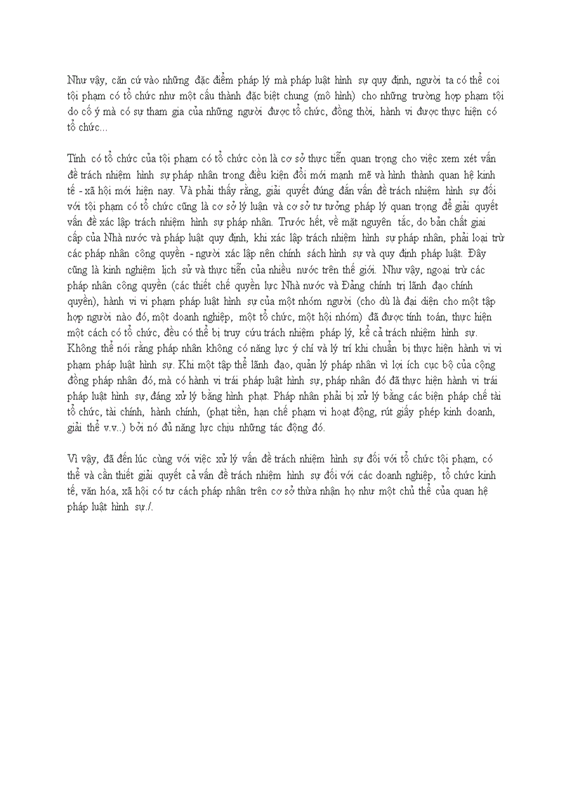 image for page Vấn đề tội phạm có tổ chức và trách nhiệm hình sự pháp nhân trong sửa đổi bộ luật hình sự 1999