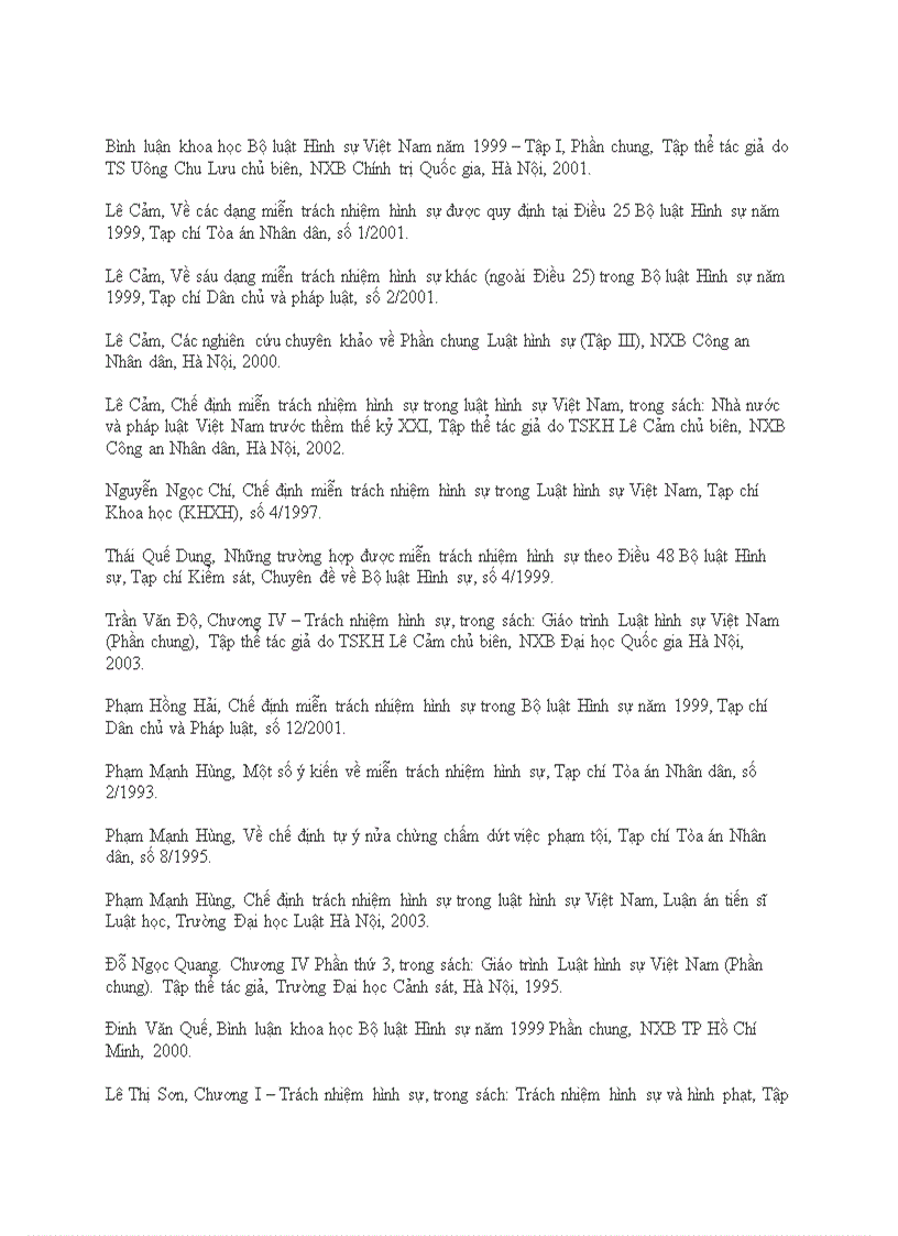 image for page Về chế định miễn trách nhiệm hình sự trong bộ luật hình sự Việt Nam năm 1999