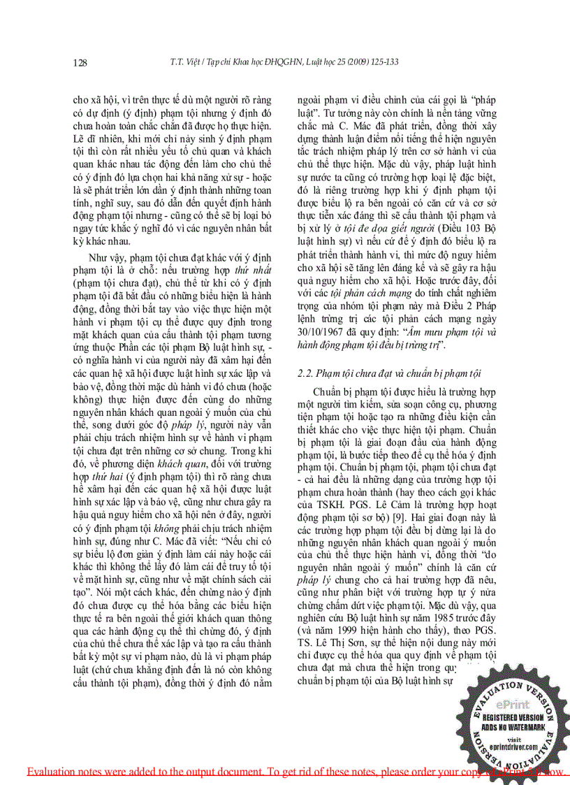 image for page Về phạm tội chưa đạt và một số hình thức phạm tội khác trong quá trình thực hiện tội phạm