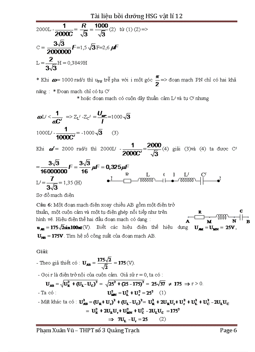 image for page Tài liệu bồi dưỡng học sinh giỏi vật lí 12