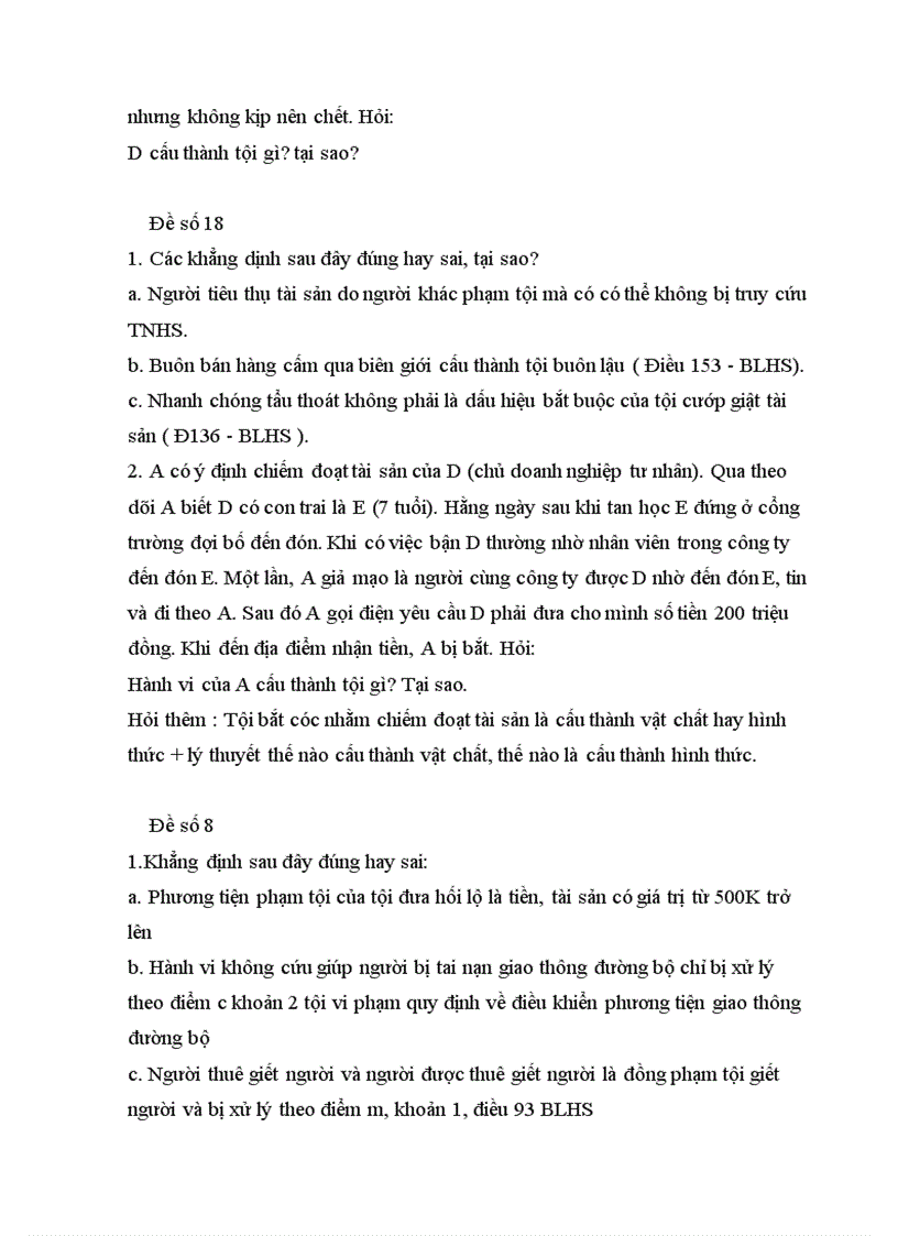 image for page Tổng hợp các đề thi luật hình sự