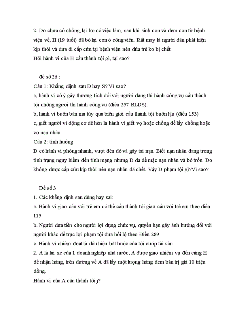 image for page Tổng hợp các đề thi luật hình sự