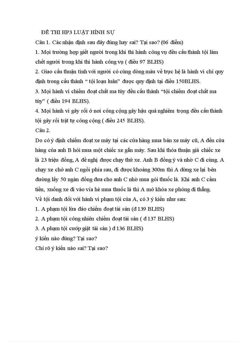 image for page Tổng hợp các đề thi luật hình sự