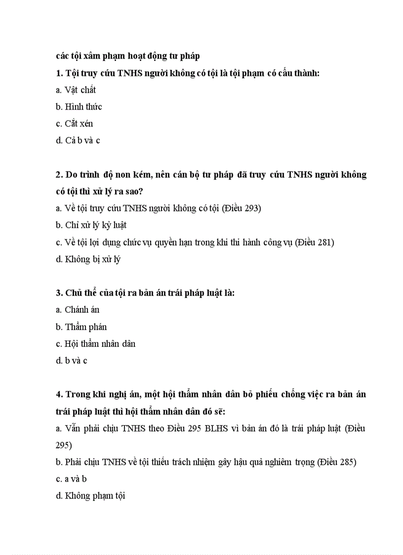 image for page Ôn tập phần các tội xâm phạm hoạt động tư pháp