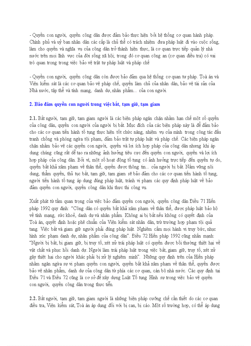 image for page Bảo đảm quyền con người trong việc bắt tạm giữ tạm giam