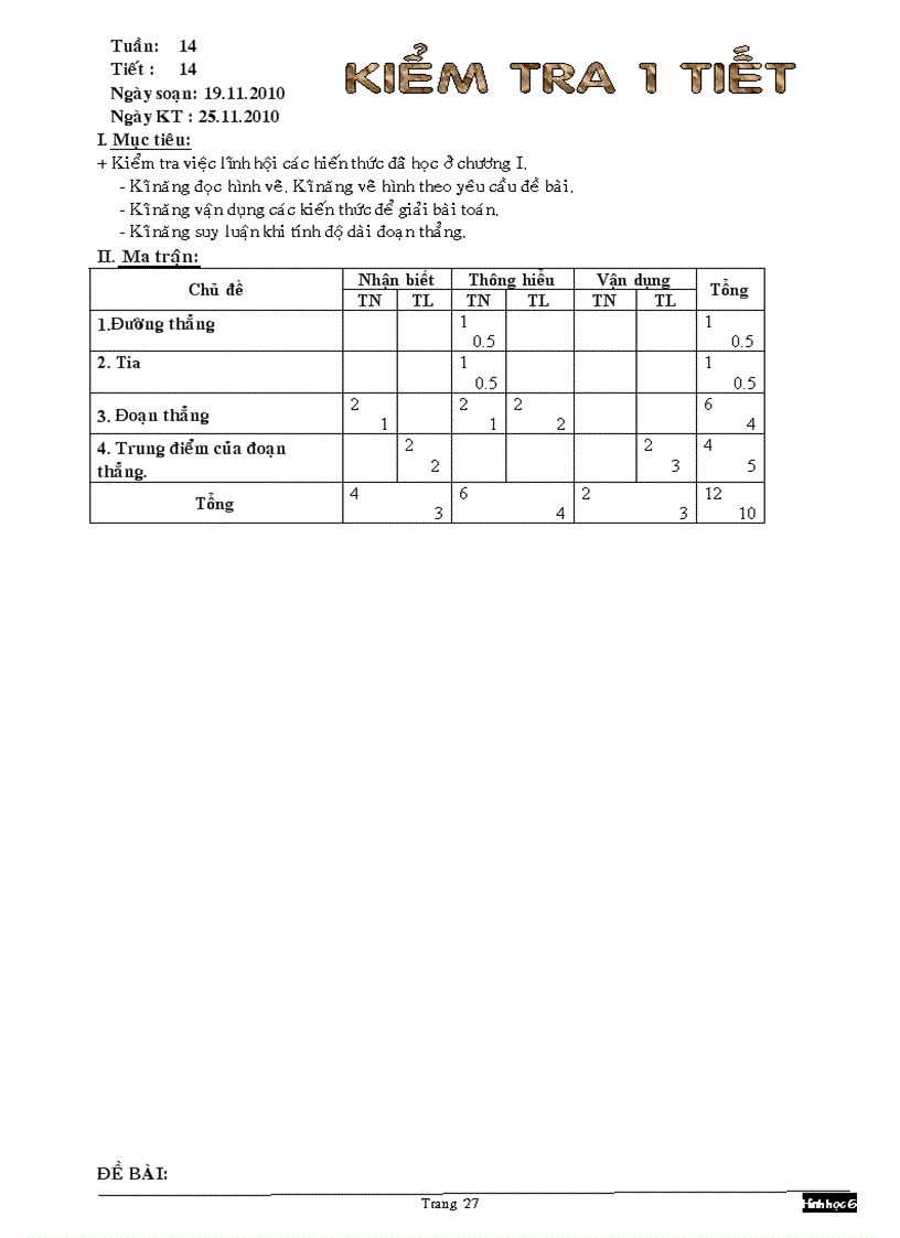 Kiem tra 1 tiet hinh hoc 6 2011