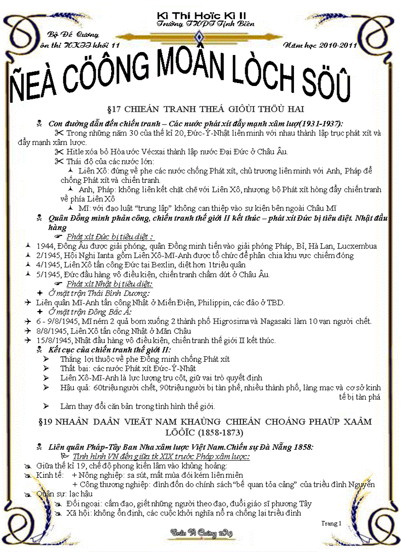 image for page Đề cương ôn thi sử khối 11