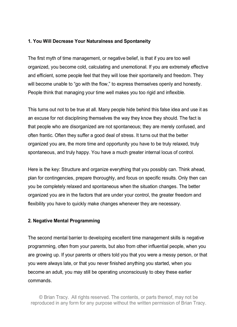 image for page Time Power Brian Tracy