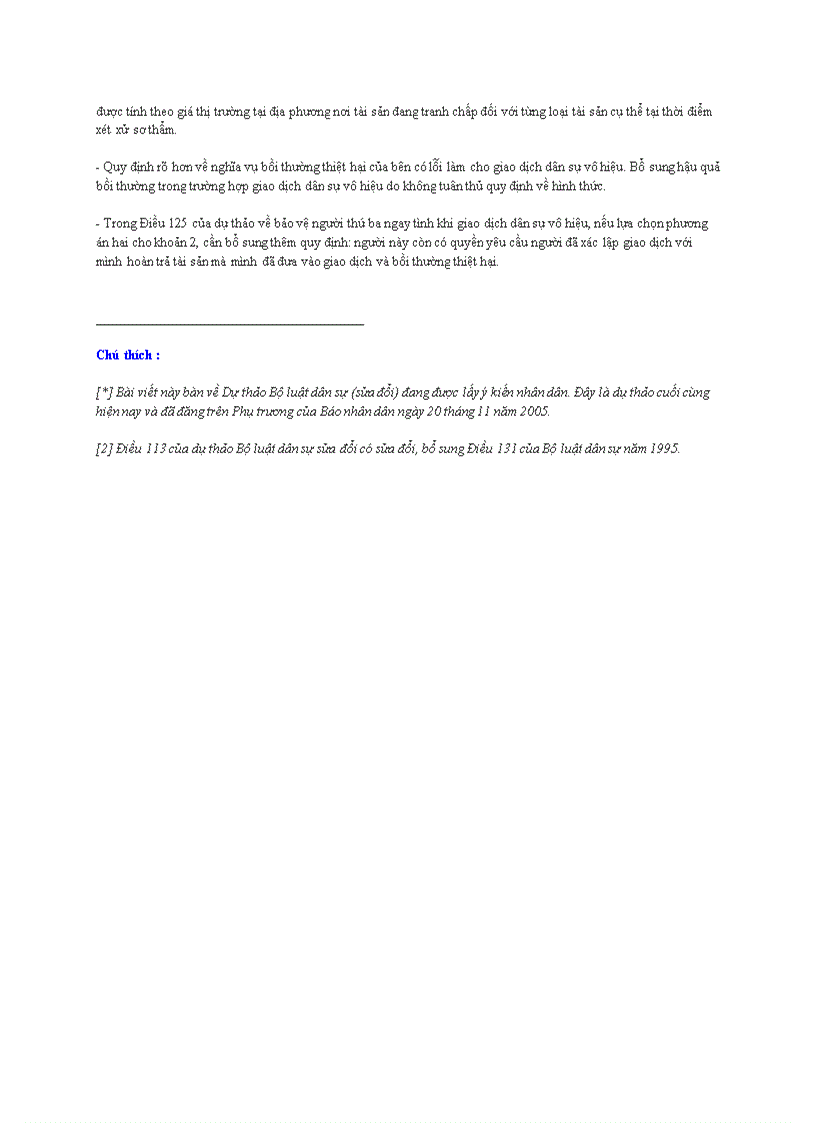 image for page Bàn về các qui định xử lý hậu quả của giao dịch dân sự vô hiệu trong bộ luật dân sự năm 1995 và dự thảo bộ luật dân sự sửa đổi