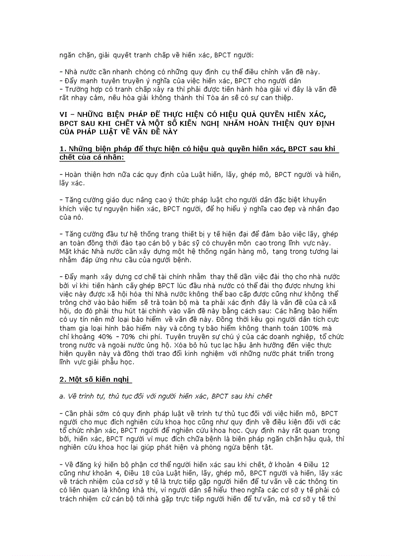 image for page Hiến xác bộ phận cơ thể sau khi chết của cá nhân