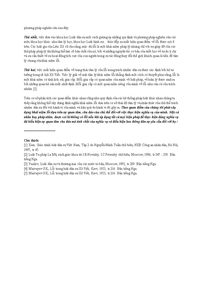 image for page Khái niệm lỗi trong trách nhiệm dân sự